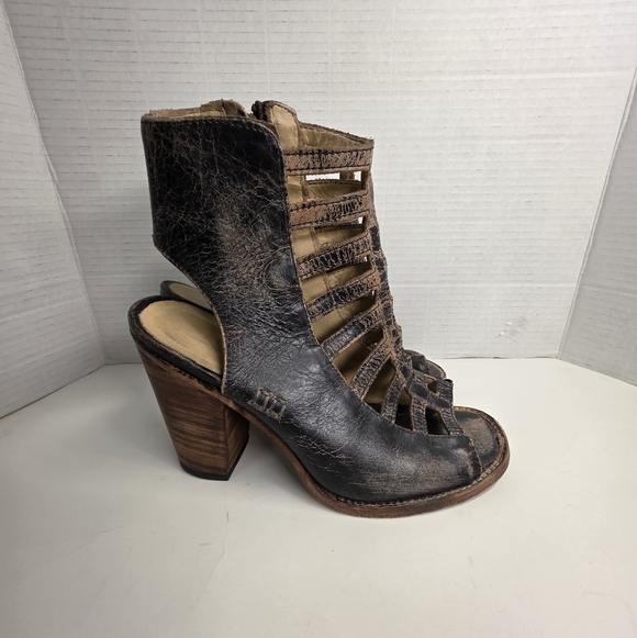 Bed Stu Shoes - Bedstu Occam Caged Heeled Booties 8.5